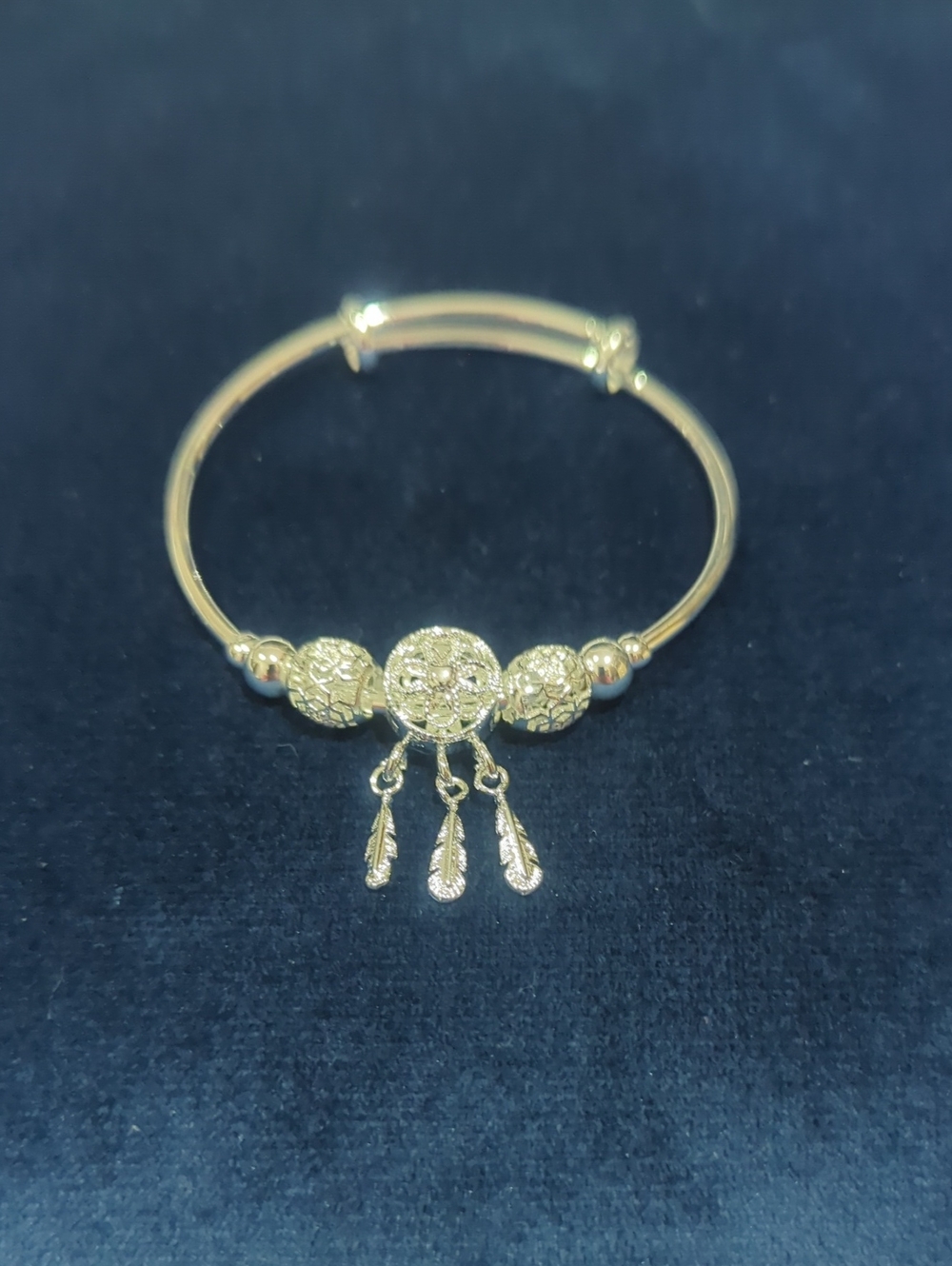 Gold Dreamcatcher Charm Bangle Bracelet - Women Jewelry